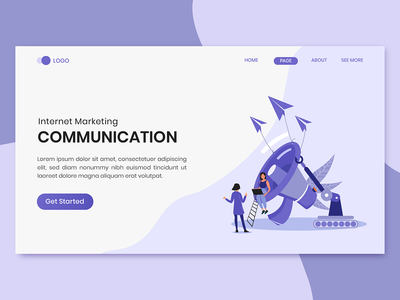 通信营销登陆页面(Communication Marketing Landing Page)
