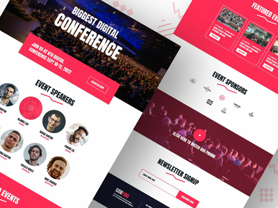 会议和活动登陆页面模板 - 会议模板(Conference & Event Landing Page Template - Conference Template)