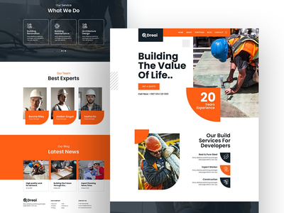 建设登陆页面模板(Construction Landing Page Template)