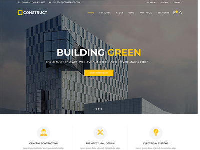 Construct - 建筑业务 HTML 模板(Construct - Construction Business HTML Template)
