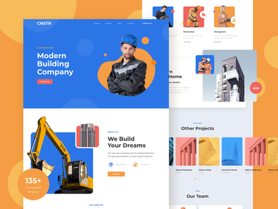 建设响应登陆页面(Construction Responsive Landing Page)