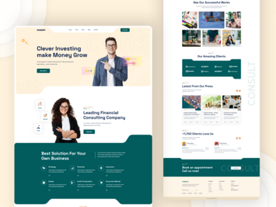 商业咨询机构网页设计(Business Consultancy agency web design)