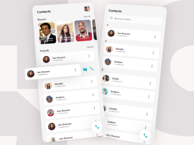联系应用程序设计(Contact App Design)