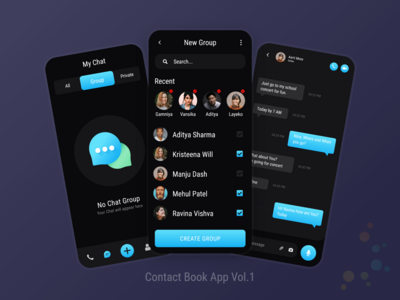 联系书暗黑 App Vol.1(Contact Book Dark App Vol.1)