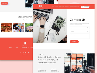 现代联系页面界面(Modern Contact Page Interface)