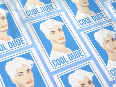 酷哥海报现实例证(Cool Dude Poster Realistic Illustration)