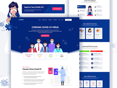 冠状病毒 Covid 19 意识登陆页面(Coronavirus  Covid 19  Awareness Landing Page)