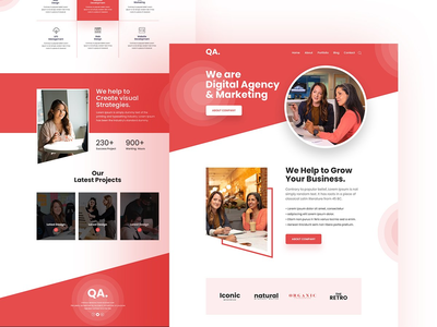 公司业务代理登陆页面模板(Corporate Business Agency Landing Page Template)