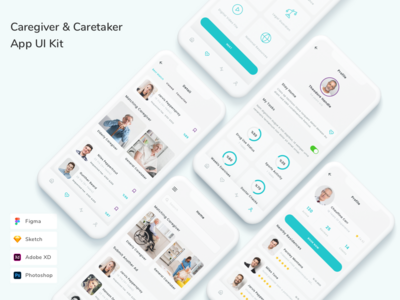 看护人和看护人应用程序 UI 套件(Caregiver & Caretaker App UI Kit)