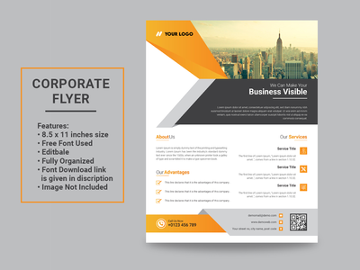 企业传单模板设计(Corporate Flyer Template Design)