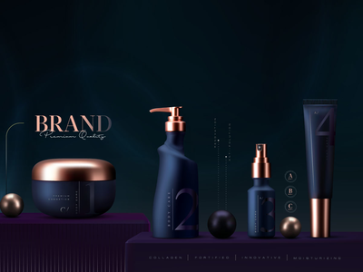 豪华化妆品样机(Luxury cosmetics mockup)