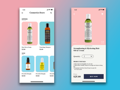 化妆品商店 App UI KIT(Cosmetics Store App UI KIT)