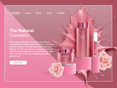 化妆品登陆页面(Cosmetics Landing page)