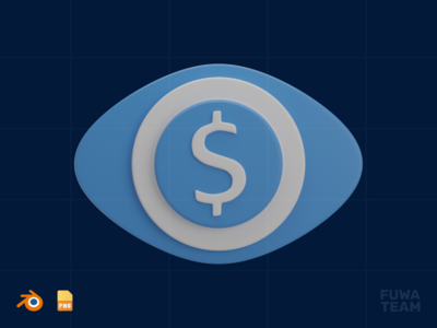 每次展示费用 - 3D SEO 插图（正面）(Cost Per Impression - 3D SEO Illustration (front))