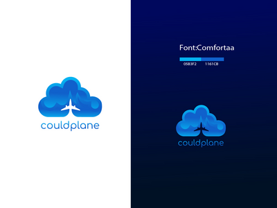 可以平面标志模板(Could Plane Logo Template)