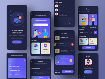 快递移动应用程序设计。(Courier Delivery Mobile Application Design.)
