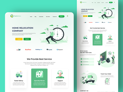 送货、快递、物流网站模板 - 送货移动应用(Delivery, Courier, logistic Website Template - Delivery Mobile App)