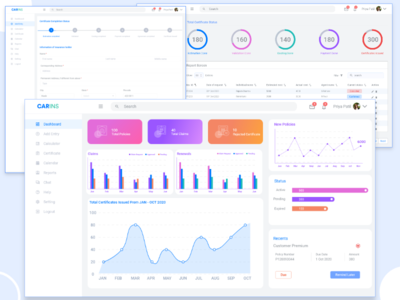 车辆保险仪表板设计(Vehicle Insurance Dashboard Design)