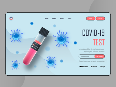 Figma 的 COVID-19 测试登陆页面(COVID-19 TEST Landing Page For Figma)