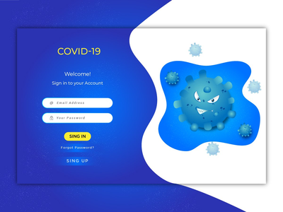 Covid-19 登录页面设计(Covid-19 Login page design)