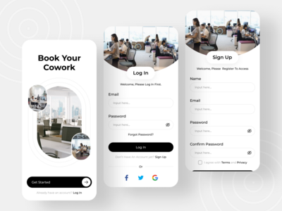 共享办公空间预订应用程序(Coworking Space Booking  App)