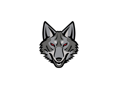 灰色土狼头吉祥物(Gray Coyote Head Mascot)