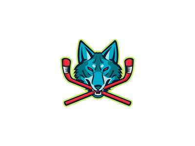土狼冰球运动吉祥物(Coyote Ice Hockey Sports Mascot)