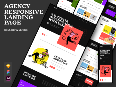 创意机构响应式着陆页(Creative Agency Responsive Landing Page)