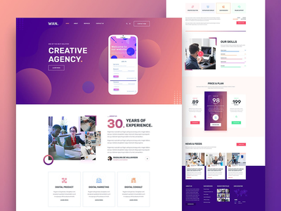 Wan - Creative Agencey PSD 模板(Wan - Creative Agencey PSD Template)