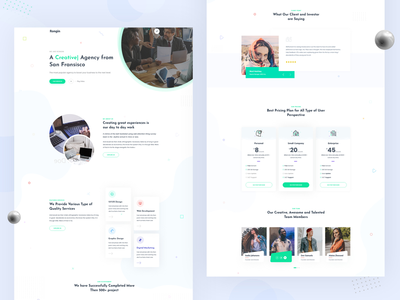 融进-创意机构首页设计(Rongin - Creative Agency Homepage Design)