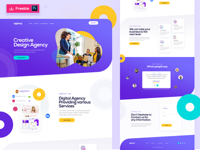 免费创意设计机构 PSD(Free Creative Design Agency PSD)