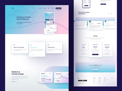 创意应用登陆页面(Creative App Landing Page)