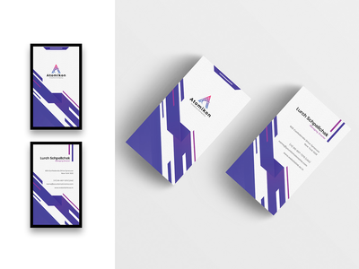 创意名片模板-垂直(Creative Business Card Template-Vertical)