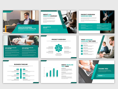 创意商业演示模板(Creative business presentation template)