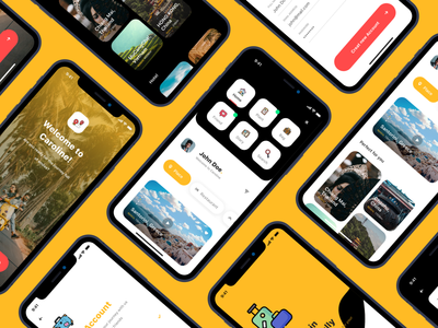 Tunai Travel 应用程序 UI 套件(Tunai Travle app UI Kit)