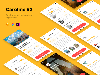Caroline - 旅行 UI 套件 - #2(Caroline - Travel UI Kit - #2)