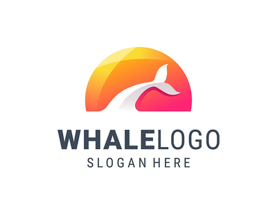 创意鲸鱼标志(Creative whale logo)