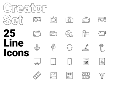 Creator Set - 25 行图标(Creator Set - 25 line icons)