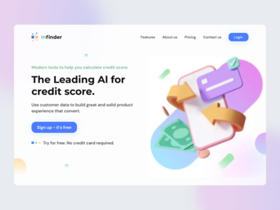 信用评分登陆页面(Credit Score Calculator Landing page)
