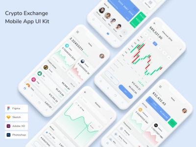 Crypto Exchange 移动应用程序 UI 套件(Crypto Exchange Mobile App UI Kit)