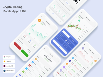 加密交易移动应用程序 UI 套件(Crypto Trading Mobile App UI Kit)