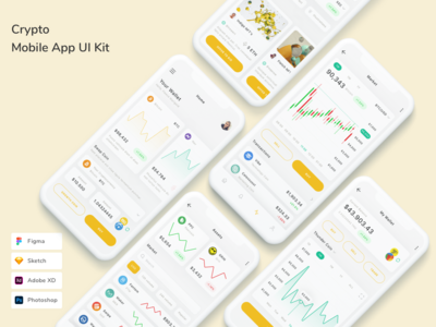 加密移动应用程序 UI 套件(Crypto Mobile App UI Kit)