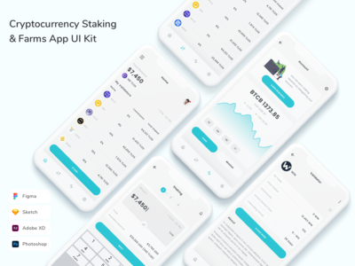 加密货币质押和农场应用程序 UI 套件(Cryptocurrency Staking & Farms App UI Kit)