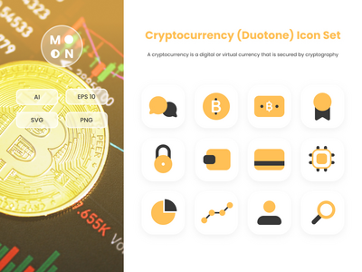 加密货币（双色调）图标集(Cryptocurrency (Duotone) Icon Set)