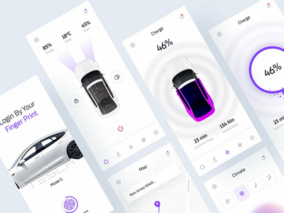特斯拉概念车遥控应用程序(Car Remote Control App for Tesla Concept)