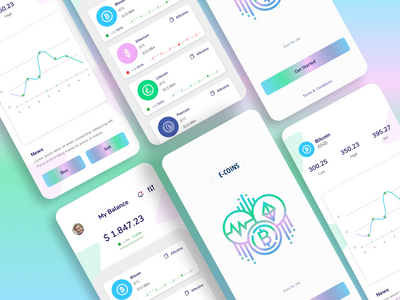 加密货币钱包应用程序设计。(Cryptocurrency Wallets App Design.)