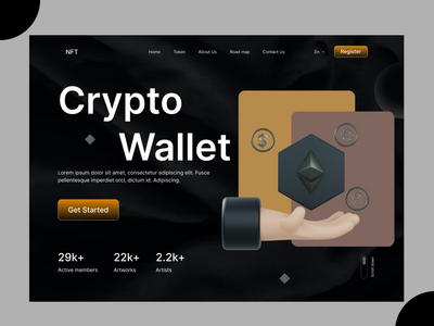 加密钱包标题部分(Crypto Wallet Header Section)