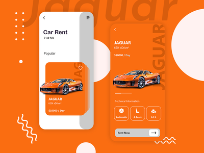租车界面(Car Rent UI)