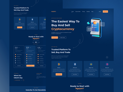加密货币登陆页面完全响应(Cryptocurrency Landing Page Full Responsive)