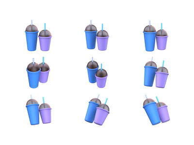 杯子 3D 图标(Cups 3D icon)
